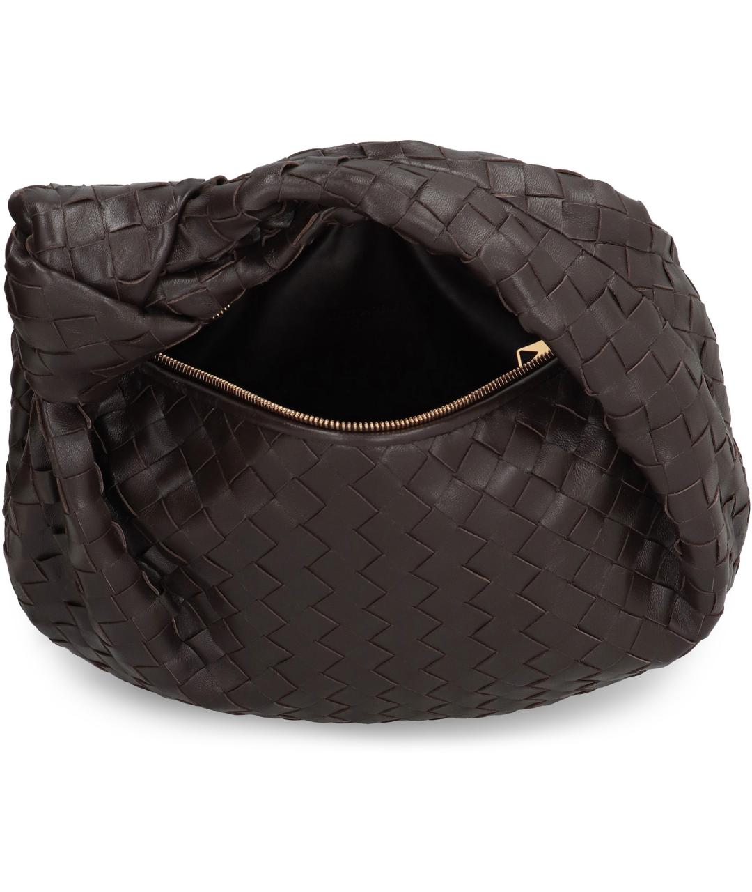 BOTTEGA VENETA Коричневая кожаная сумка через плечо, фото 5