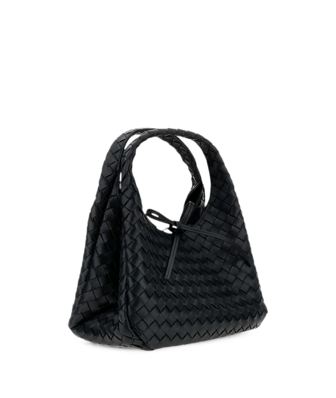 BOTTEGA VENETA Черная кожаная сумка через плечо, фото 3