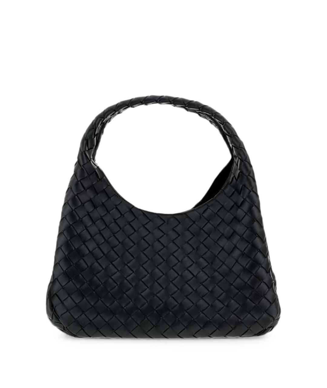 BOTTEGA VENETA Черная кожаная сумка через плечо, фото 4
