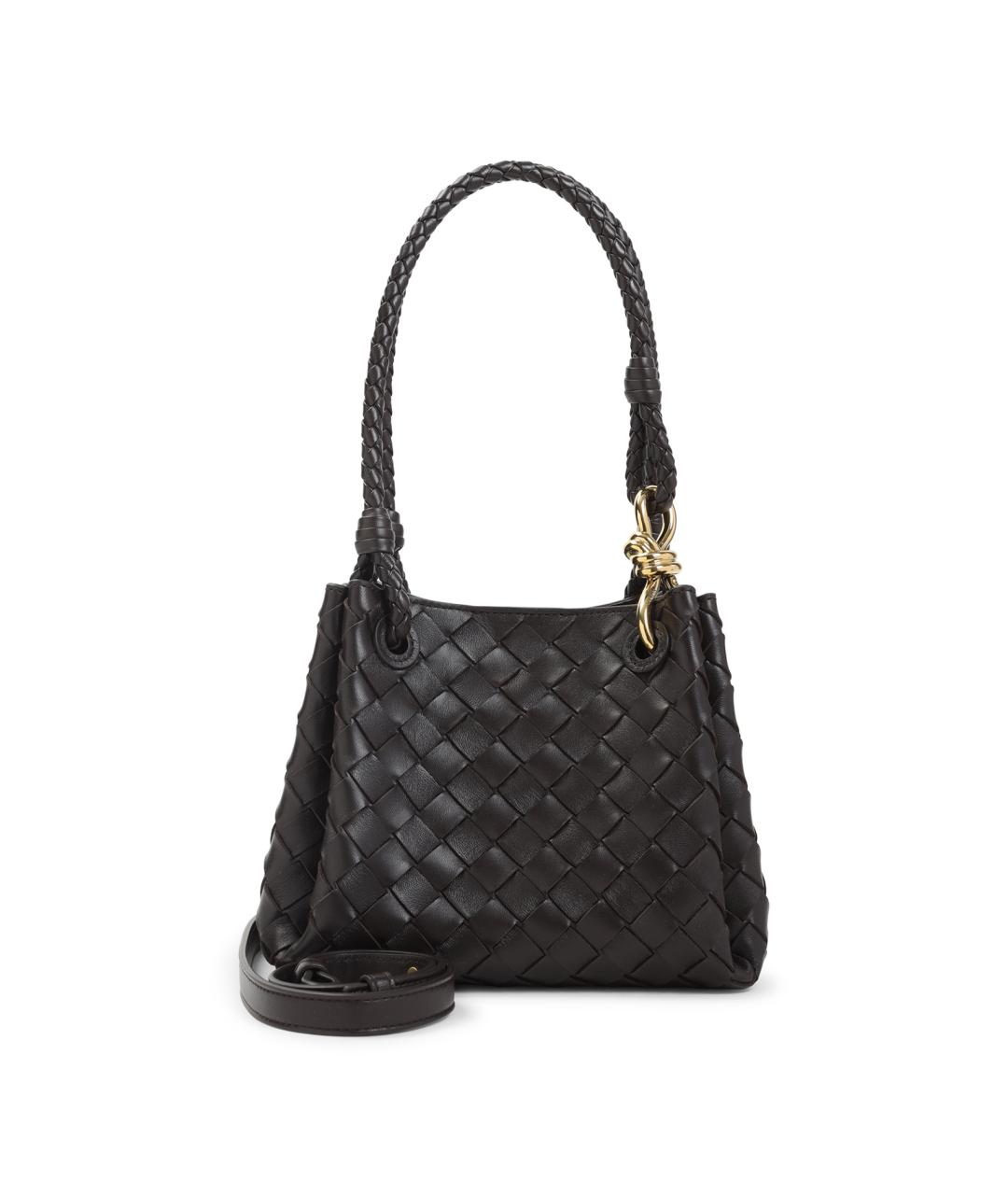 BOTTEGA VENETA Коричневая кожаная сумка через плечо, фото 1