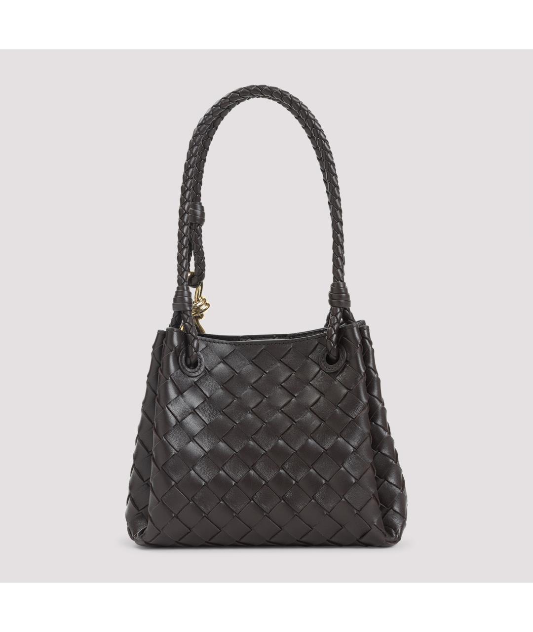 BOTTEGA VENETA Коричневая кожаная сумка через плечо, фото 2