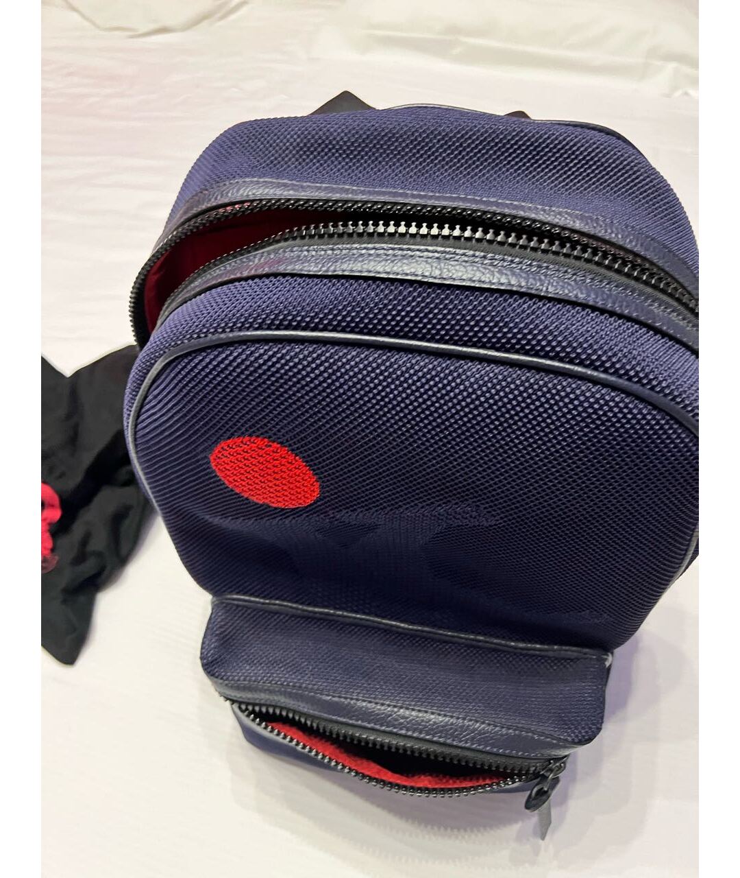 KITON Синий тканевый рюкзак, фото 3