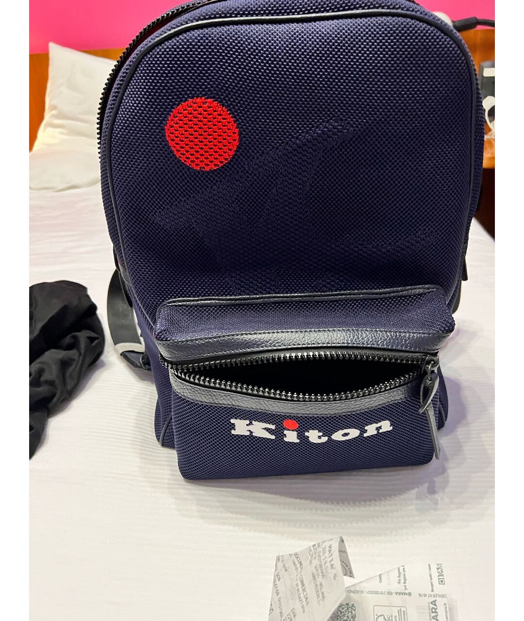 KITON Синий тканевый рюкзак, фото 4