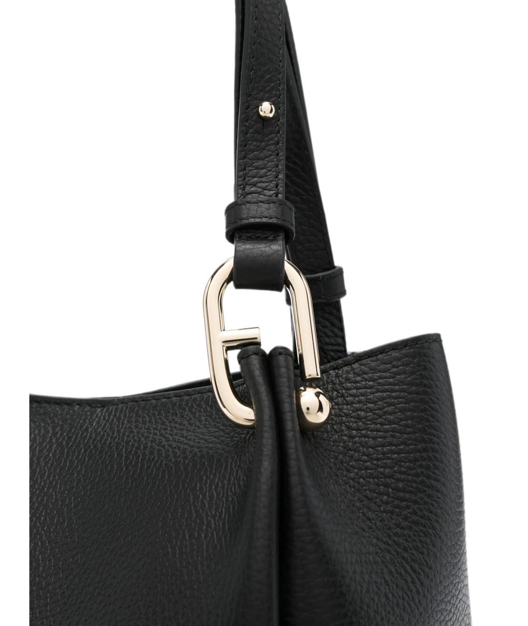 FURLA Черная кожаная сумка тоут, фото 4