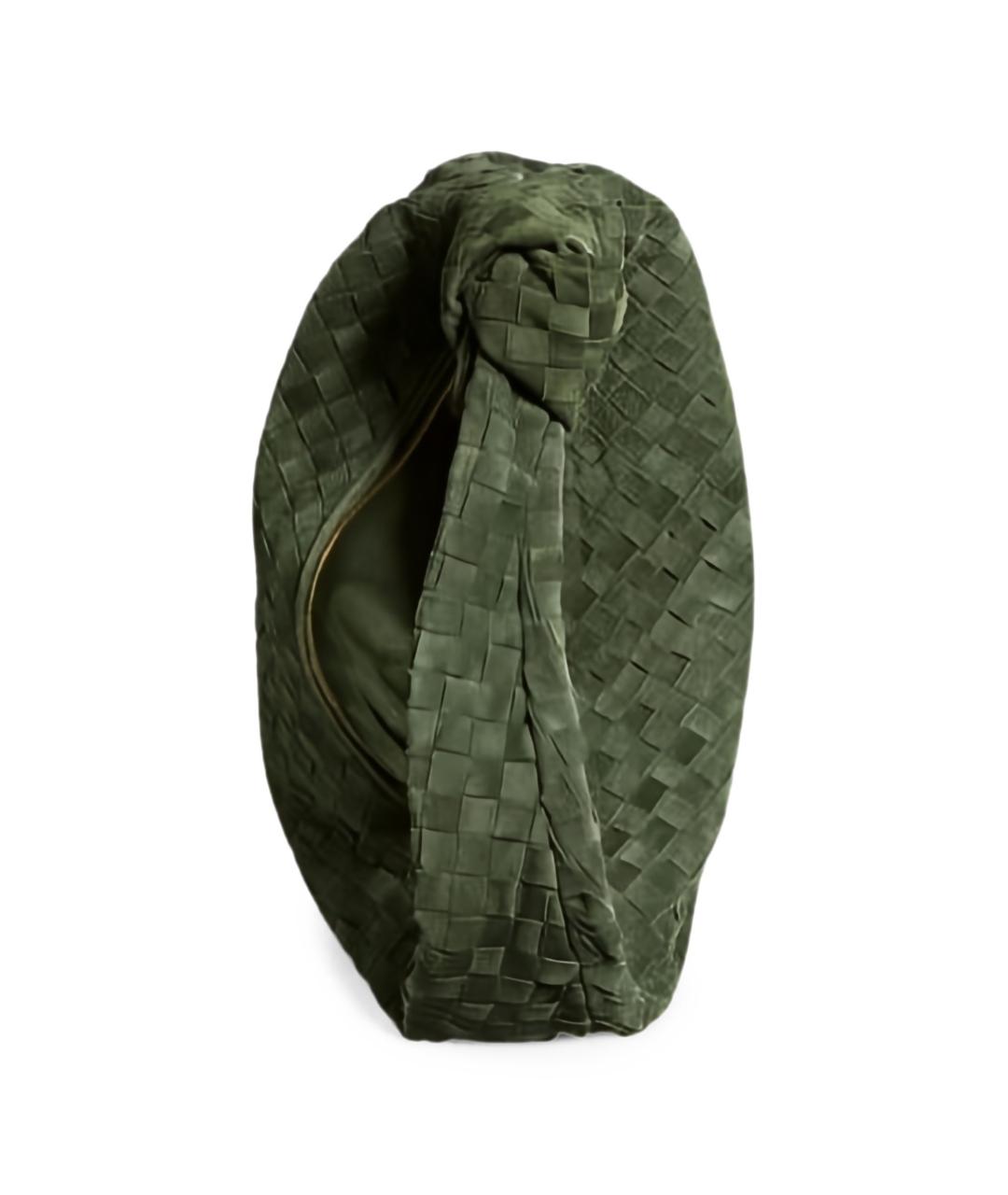 BOTTEGA VENETA Зеленая замшевая сумка через плечо, фото 2