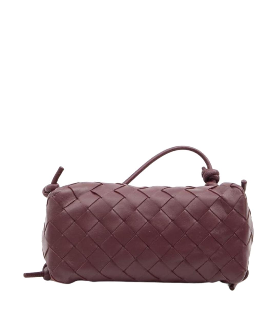 BOTTEGA VENETA Бордовая кожаная сумка через плечо, фото 3