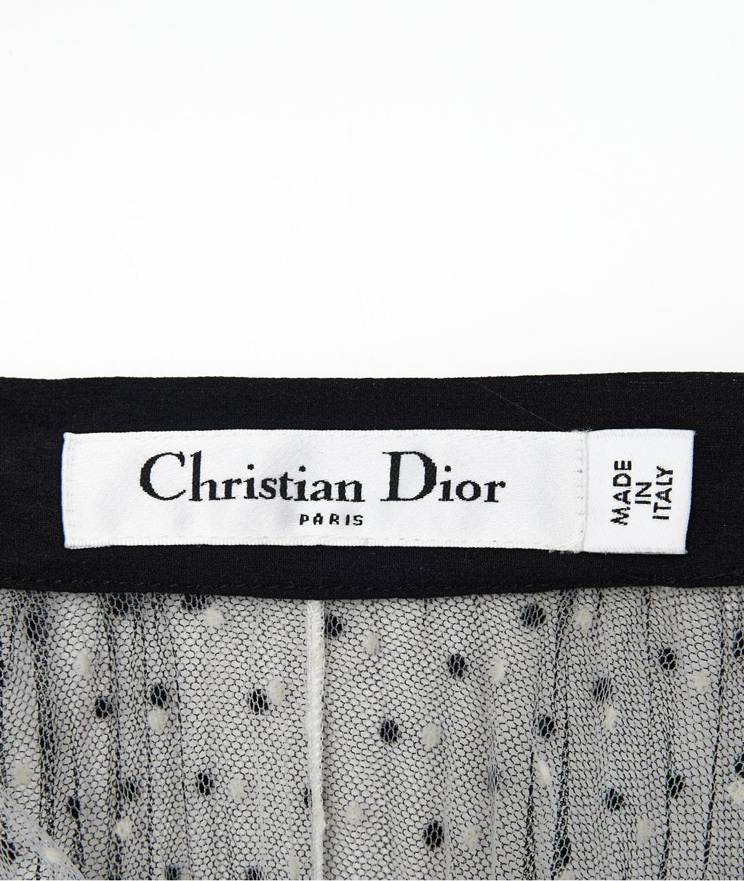 CHRISTIAN DIOR Черная шелковая юбка макси, фото 4