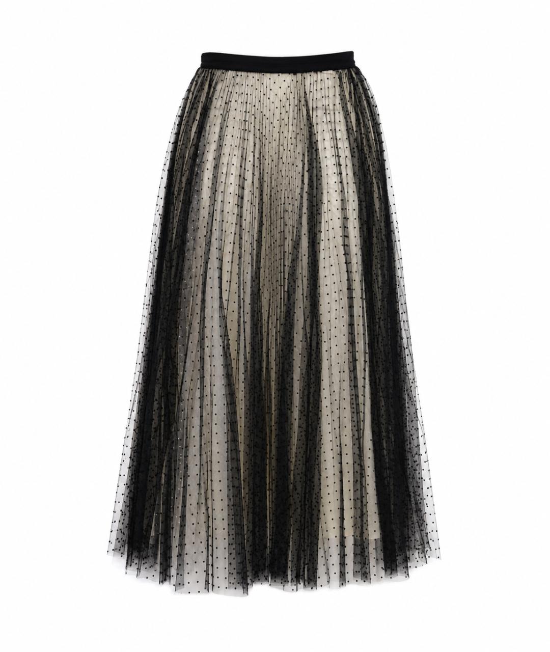 CHRISTIAN DIOR Черная шелковая юбка макси, фото 1