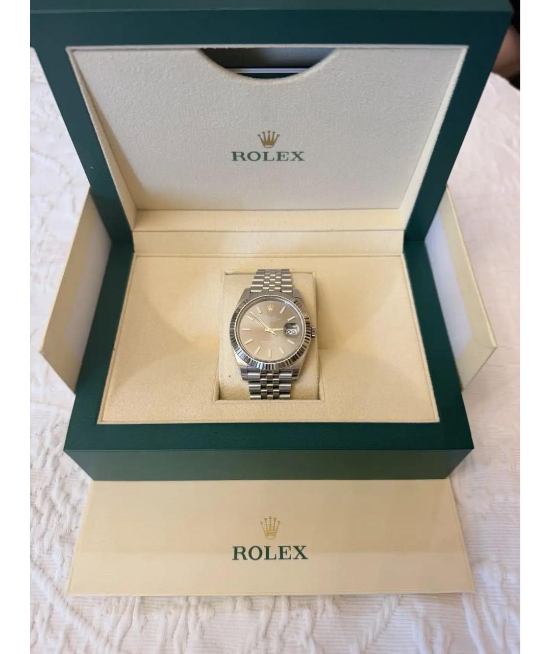 ROLEX Антрацитовые металлические часы, фото 5