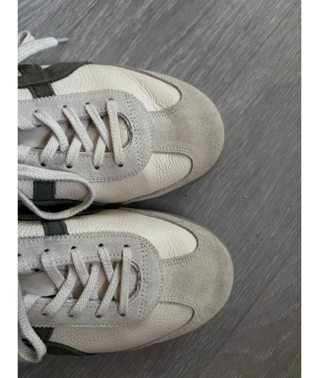ONITSUKA TIGER Бежевые кожаные низкие кроссовки / кеды, фото 6