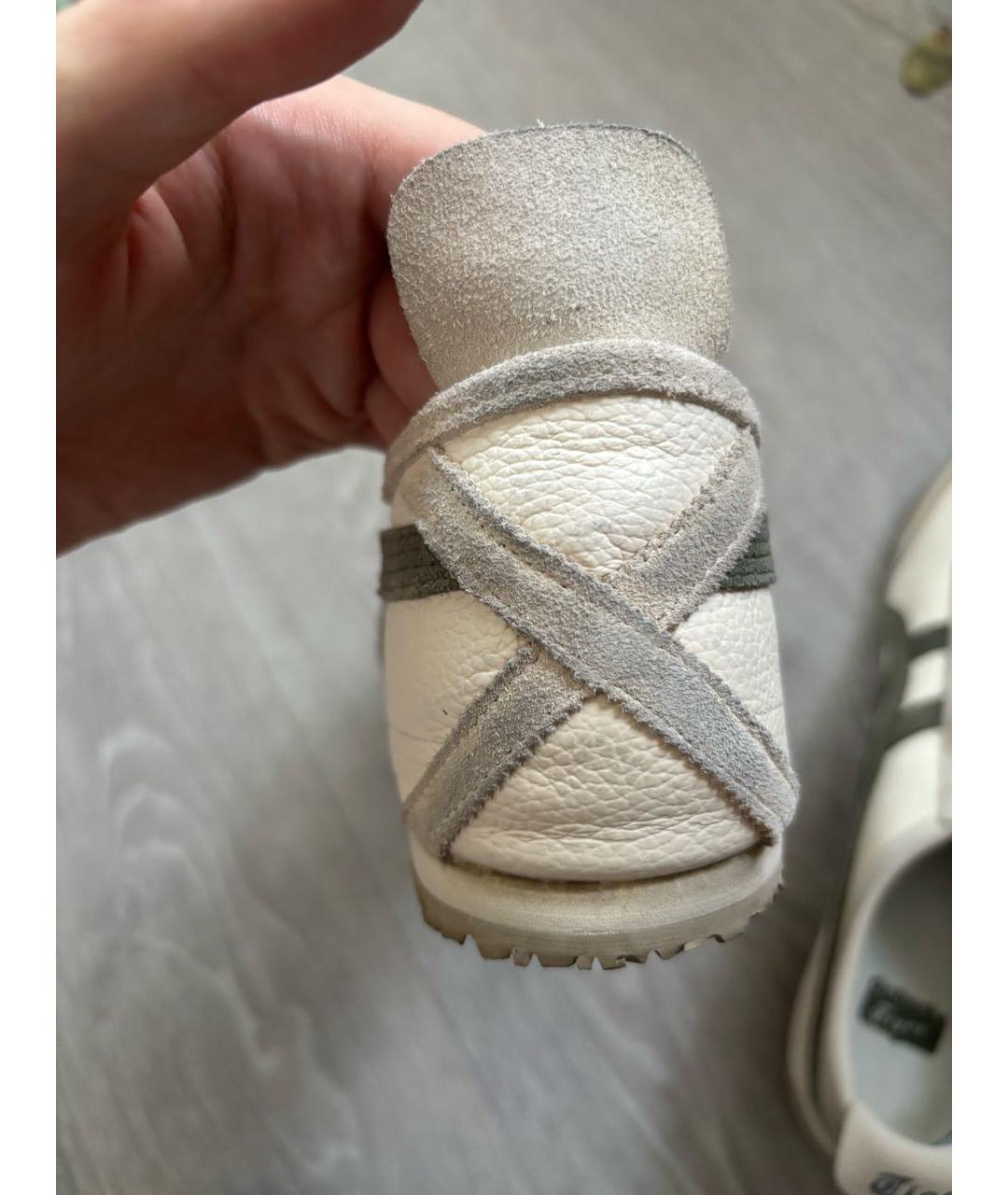 ONITSUKA TIGER Бежевые кожаные низкие кроссовки / кеды, фото 5