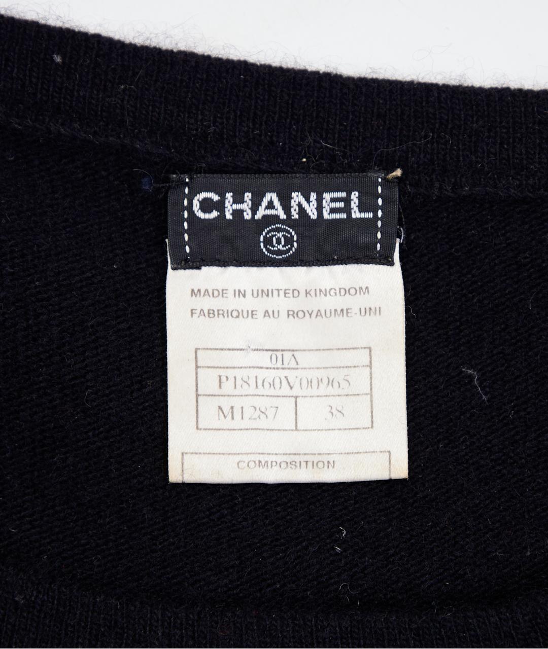 CHANEL Черная кашемировая майка, фото 4