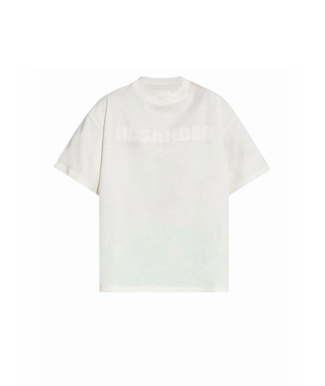 JIL SANDER Белая хлопковая футболка, фото 1