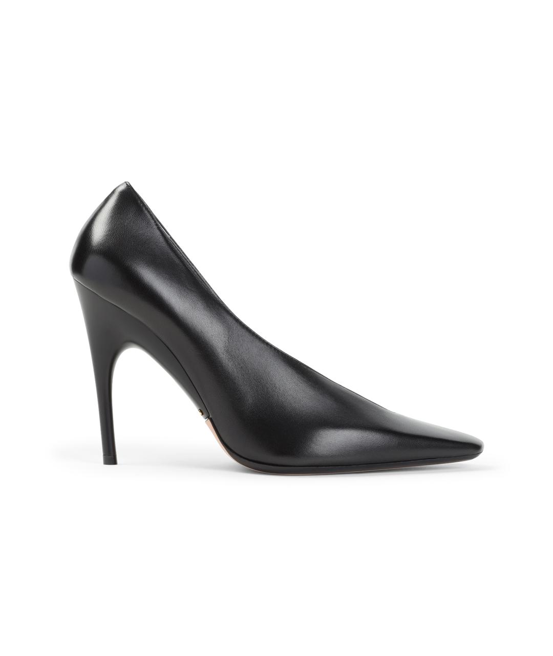 BALENCIAGA Черные кожаные туфли, фото 1