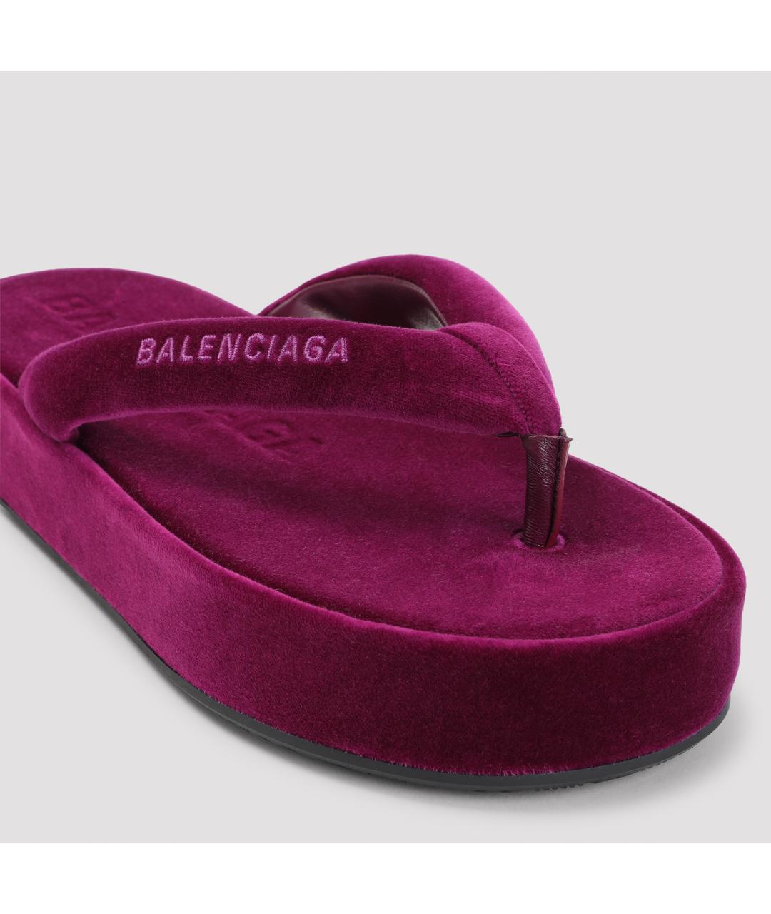BALENCIAGA Фиолетовые шлепанцы, фото 4