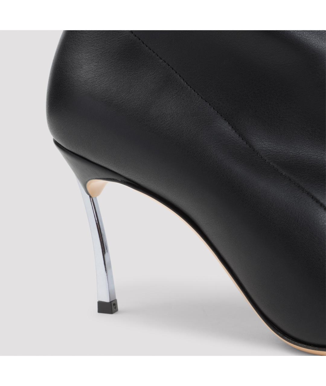 CASADEI Черные кожаные ботильоны, фото 4