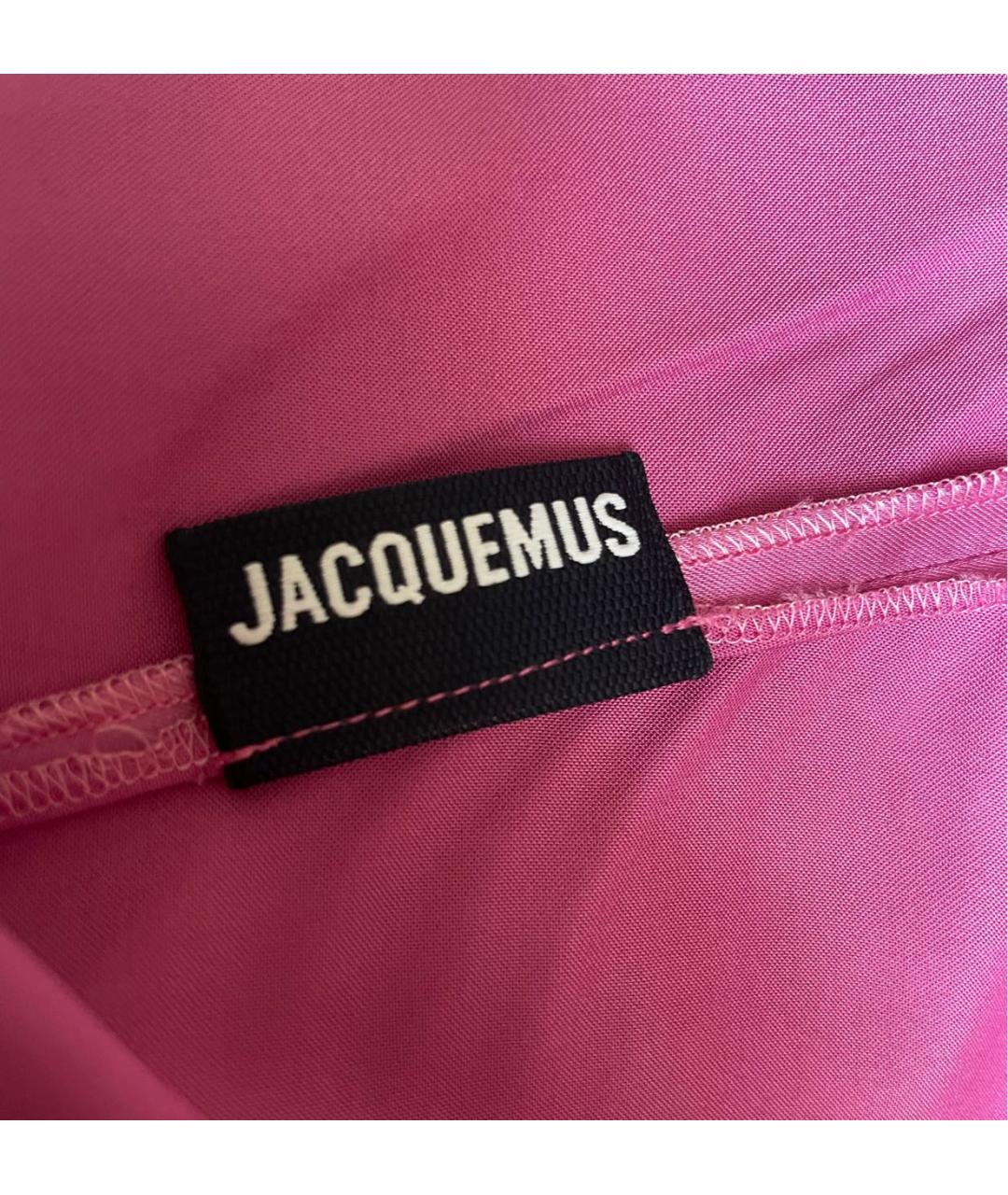 JACQUEMUS Розовое вискозное вечернее платье, фото 5