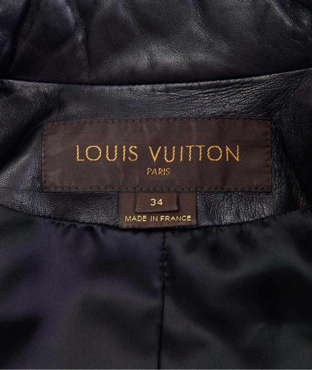 LOUIS VUITTON Черная кожаная куртка, фото 3