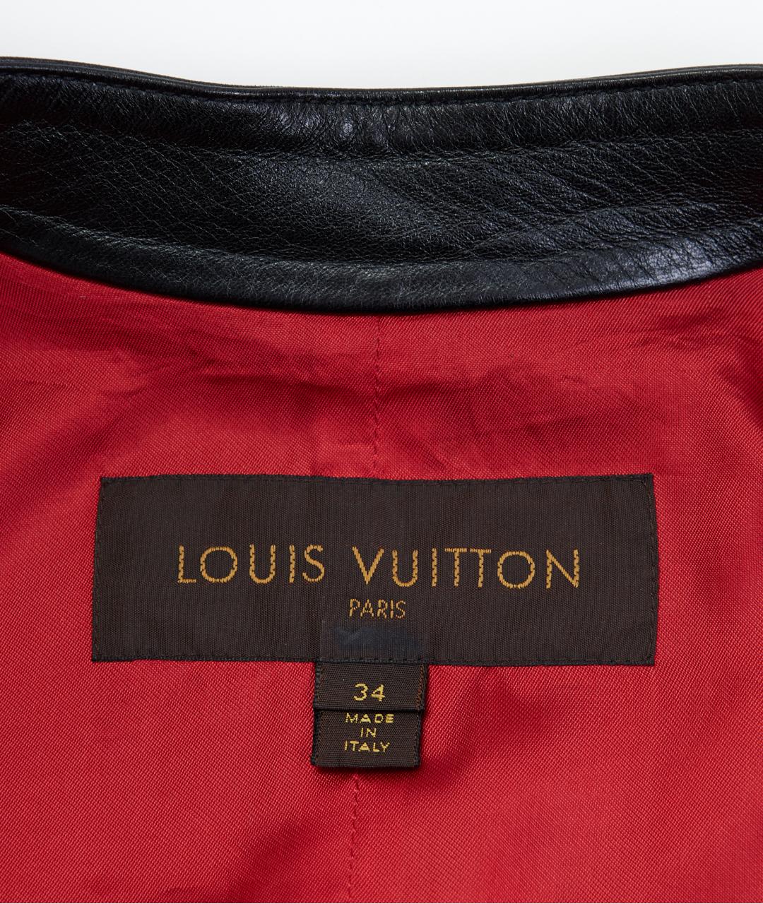 LOUIS VUITTON Черная кожаная куртка, фото 6