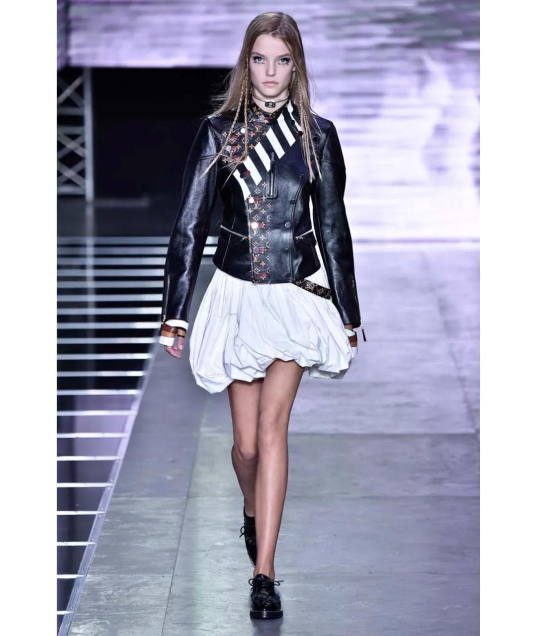 LOUIS VUITTON Черная кожаная куртка, фото 4
