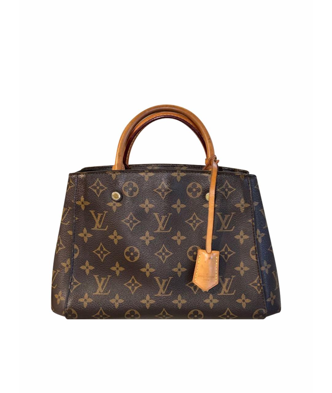 LOUIS VUITTON Коричневая канва сумка с короткими ручками, фото 1
