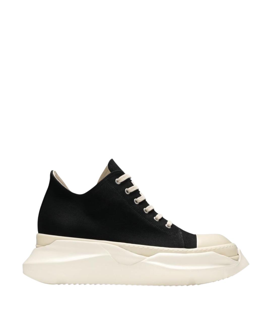 RICK OWENS DRKSHDW Черные текстильные низкие кроссовки / кеды, фото 1