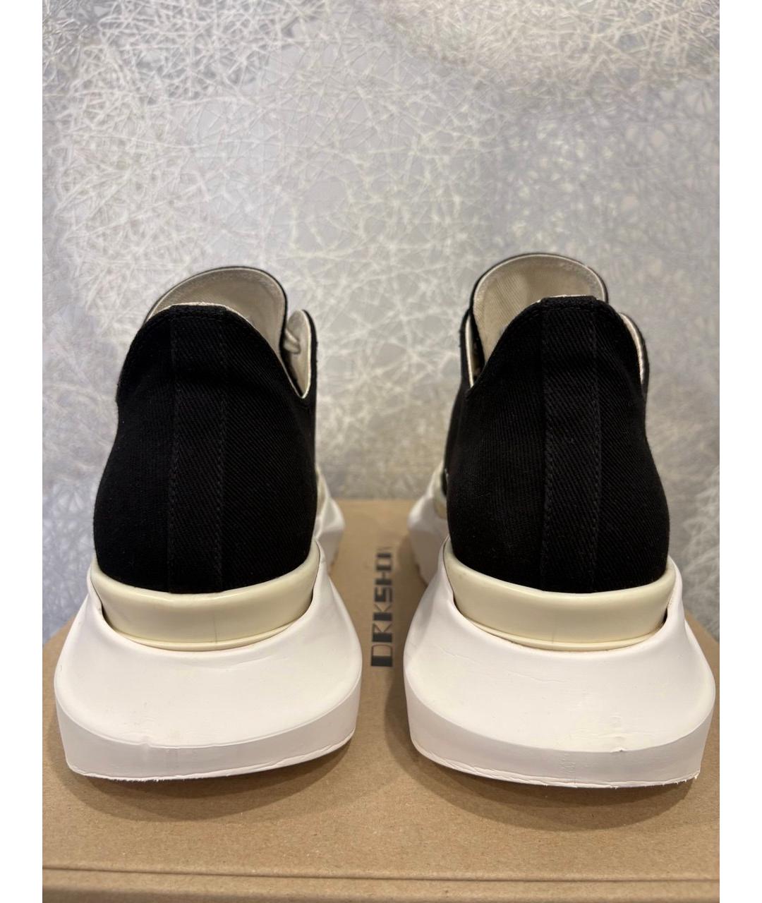 RICK OWENS DRKSHDW Черные текстильные низкие кроссовки / кеды, фото 5