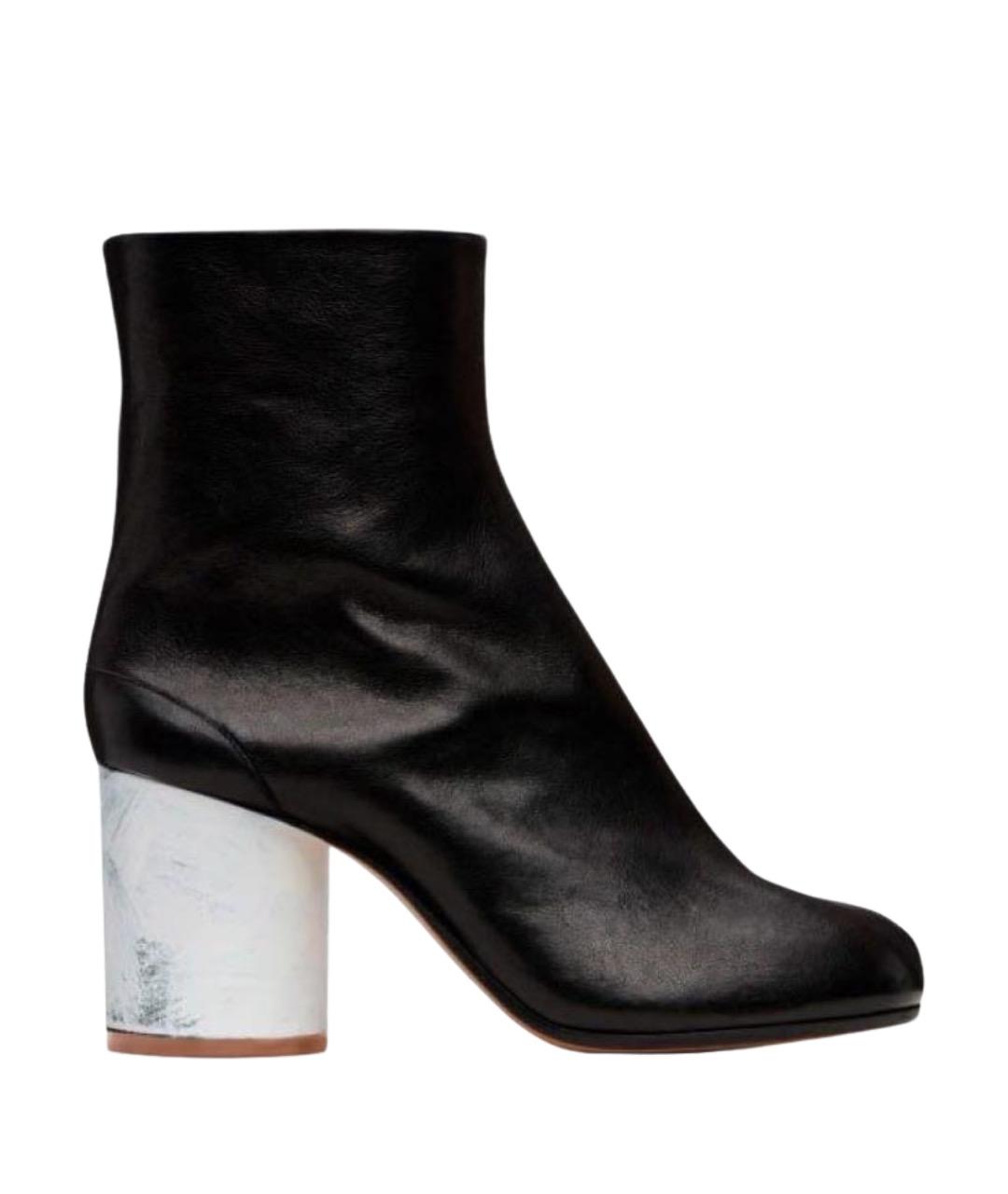 MAISON MARGIELA Черные кожаные ботильоны, фото 1