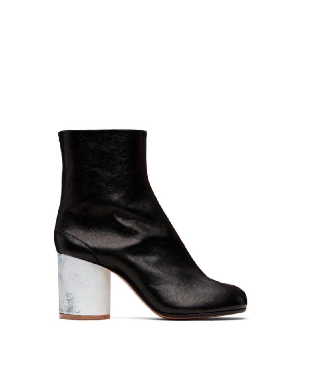 MAISON MARGIELA Черные кожаные ботильоны, фото 9
