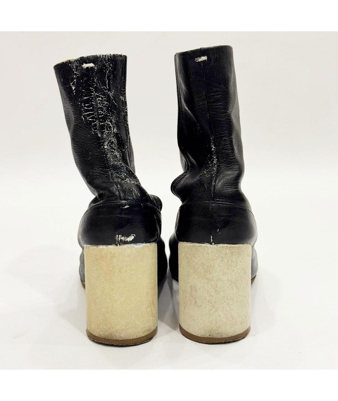 MAISON MARGIELA Черные кожаные ботильоны, фото 3