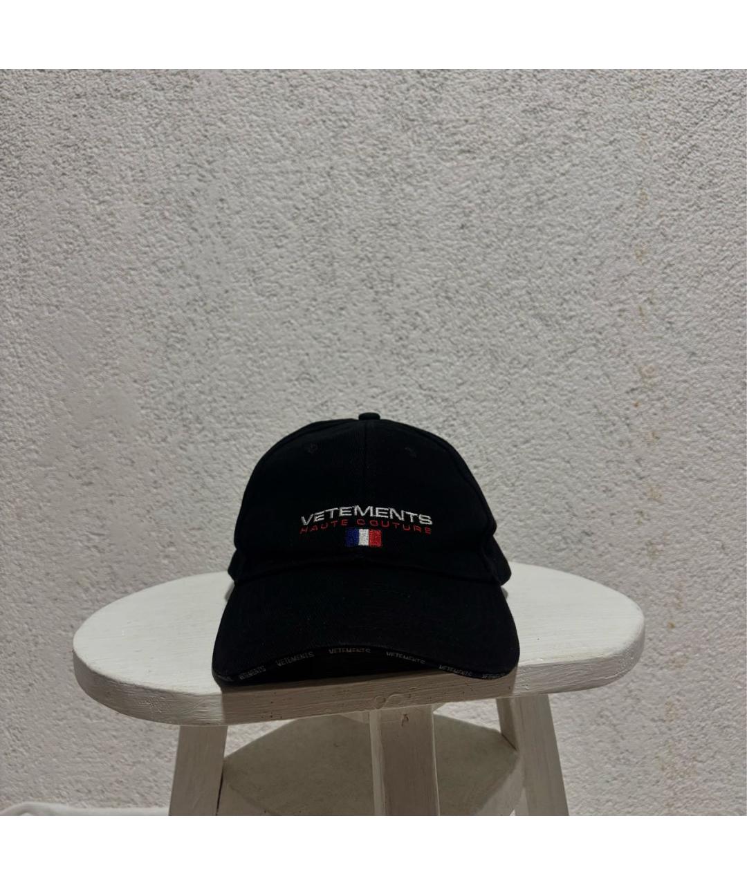 VETEMENTS Черная хлопковая кепка, фото 6