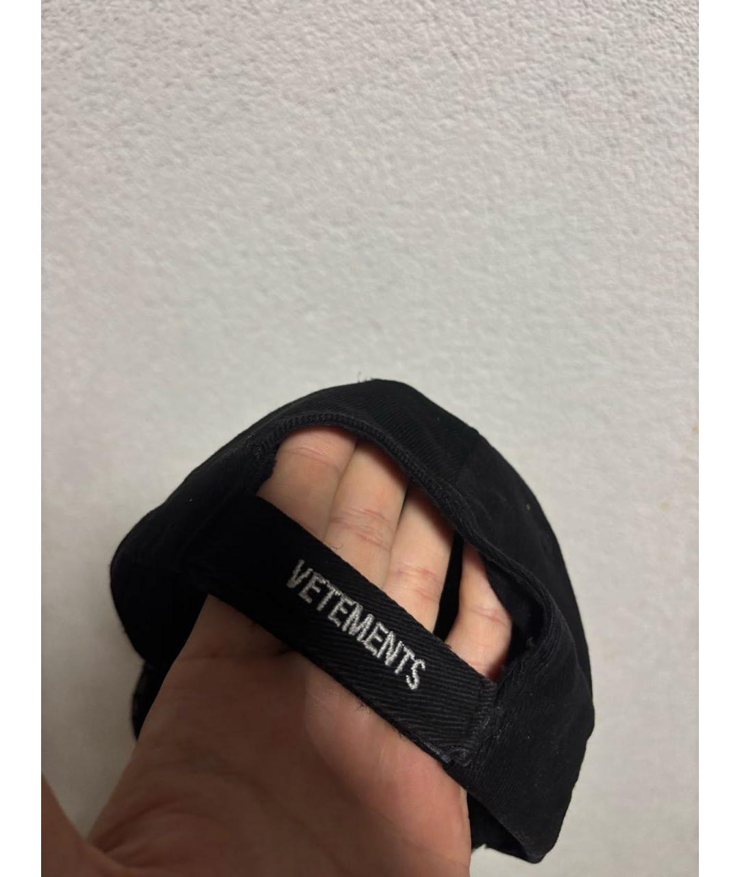 VETEMENTS Черная хлопковая кепка, фото 3