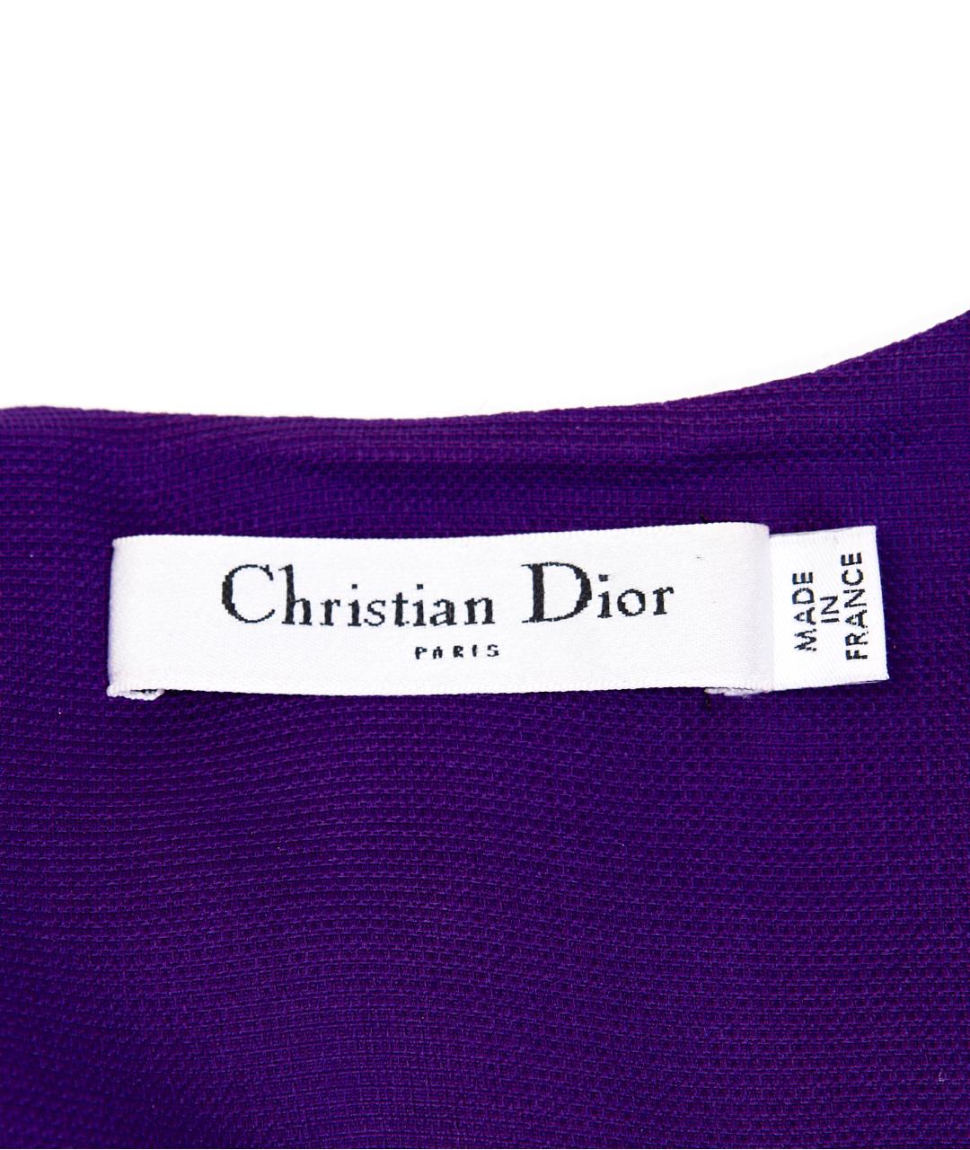 CHRISTIAN DIOR Фиолетовое шелковое вечернее платье, фото 2