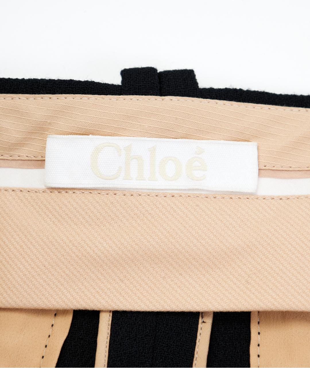 CHLOE Черные шерстяные прямые брюки, фото 3
