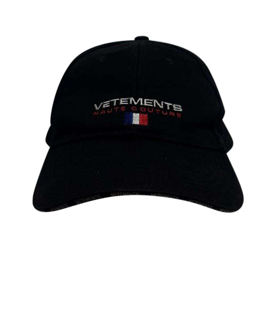 VETEMENTS Черная хлопковая кепка/бейсболка, фото 1
