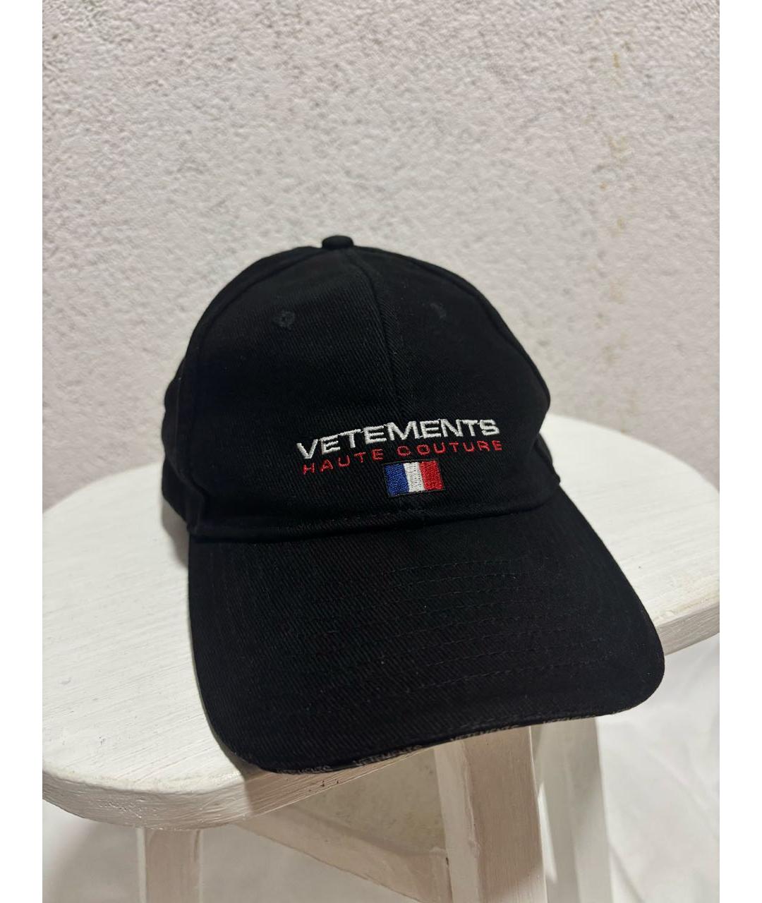 VETEMENTS Черная хлопковая кепка/бейсболка, фото 2