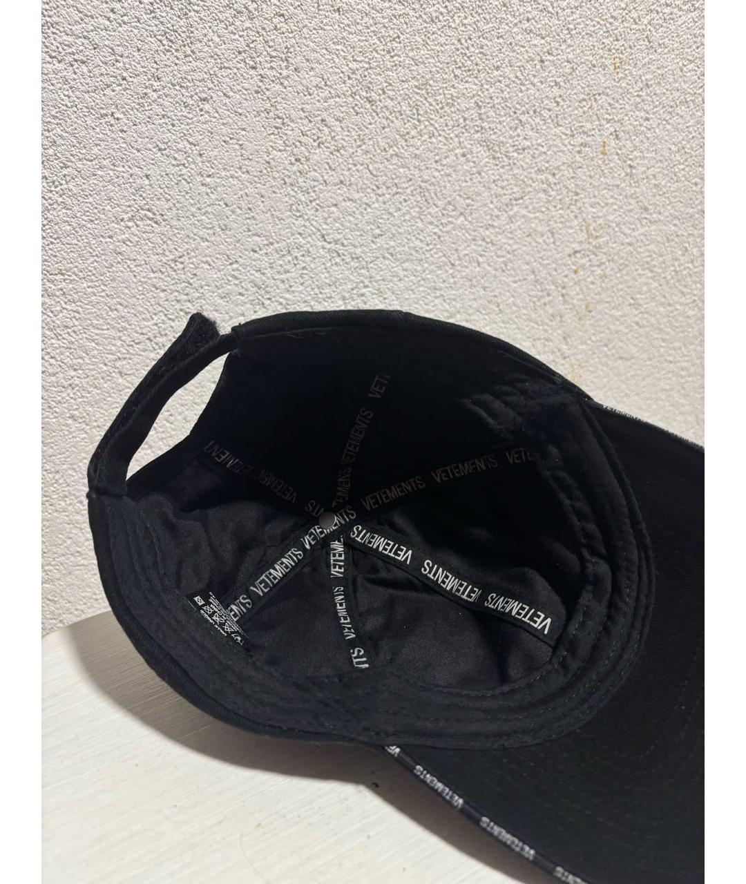 VETEMENTS Черная хлопковая кепка/бейсболка, фото 4