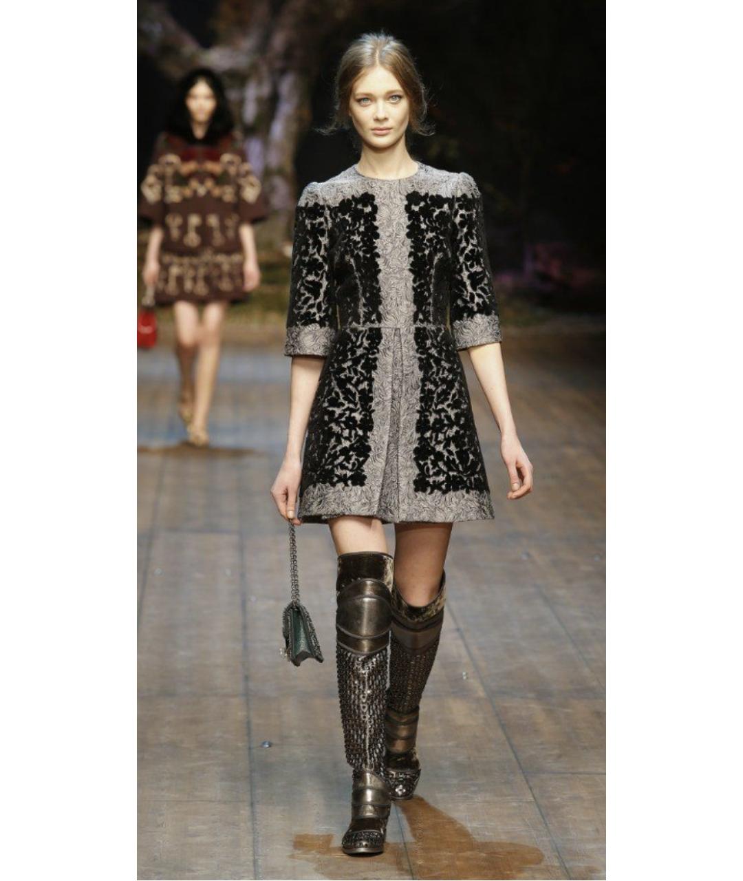DOLCE&GABBANA Черное вискозное вечернее платье, фото 5