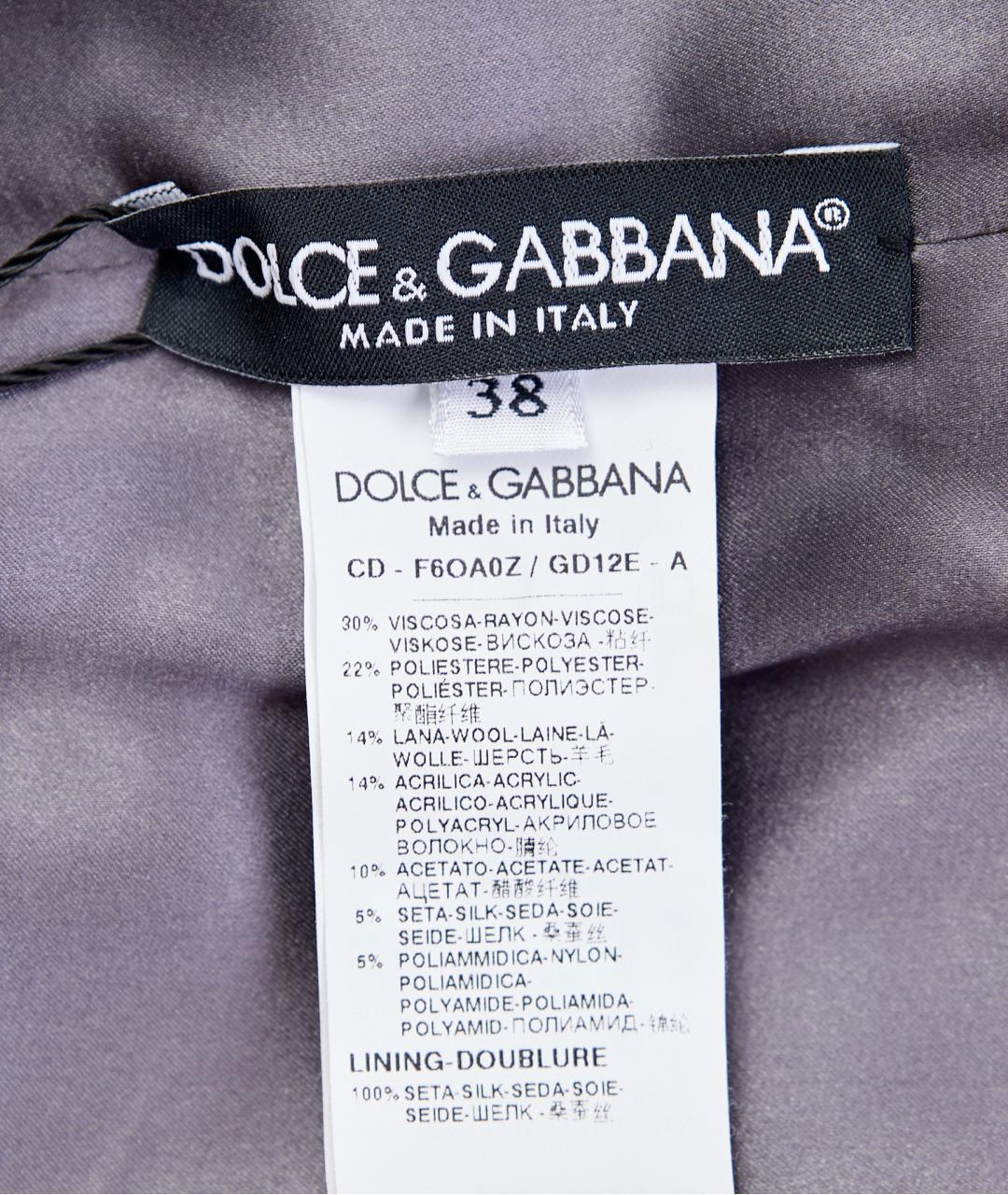 DOLCE&GABBANA Черное вискозное вечернее платье, фото 3