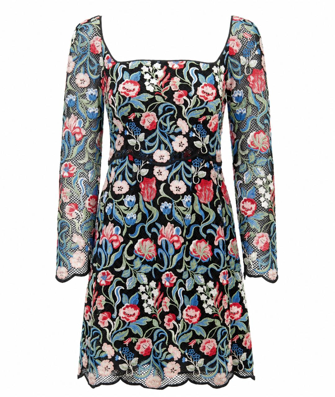 VALENTINO Черное хлопковое коктейльное платье, фото 1