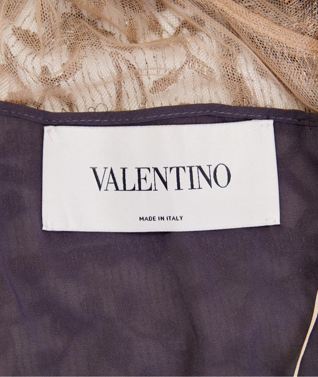 VALENTINO Серое шелковое коктейльное платье, фото 4