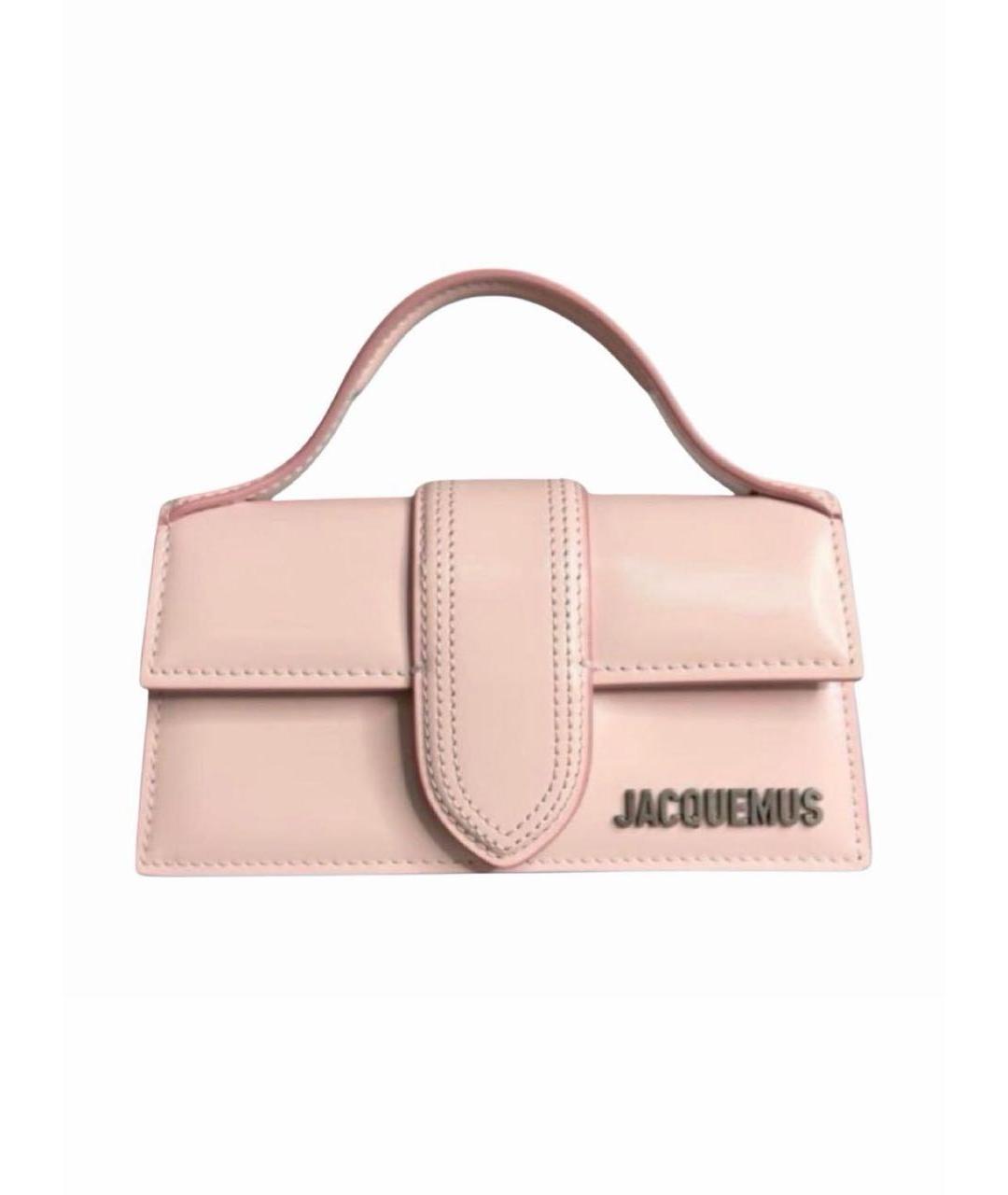 JACQUEMUS Розовая сумка с короткими ручками из лакированной кожи, фото 5