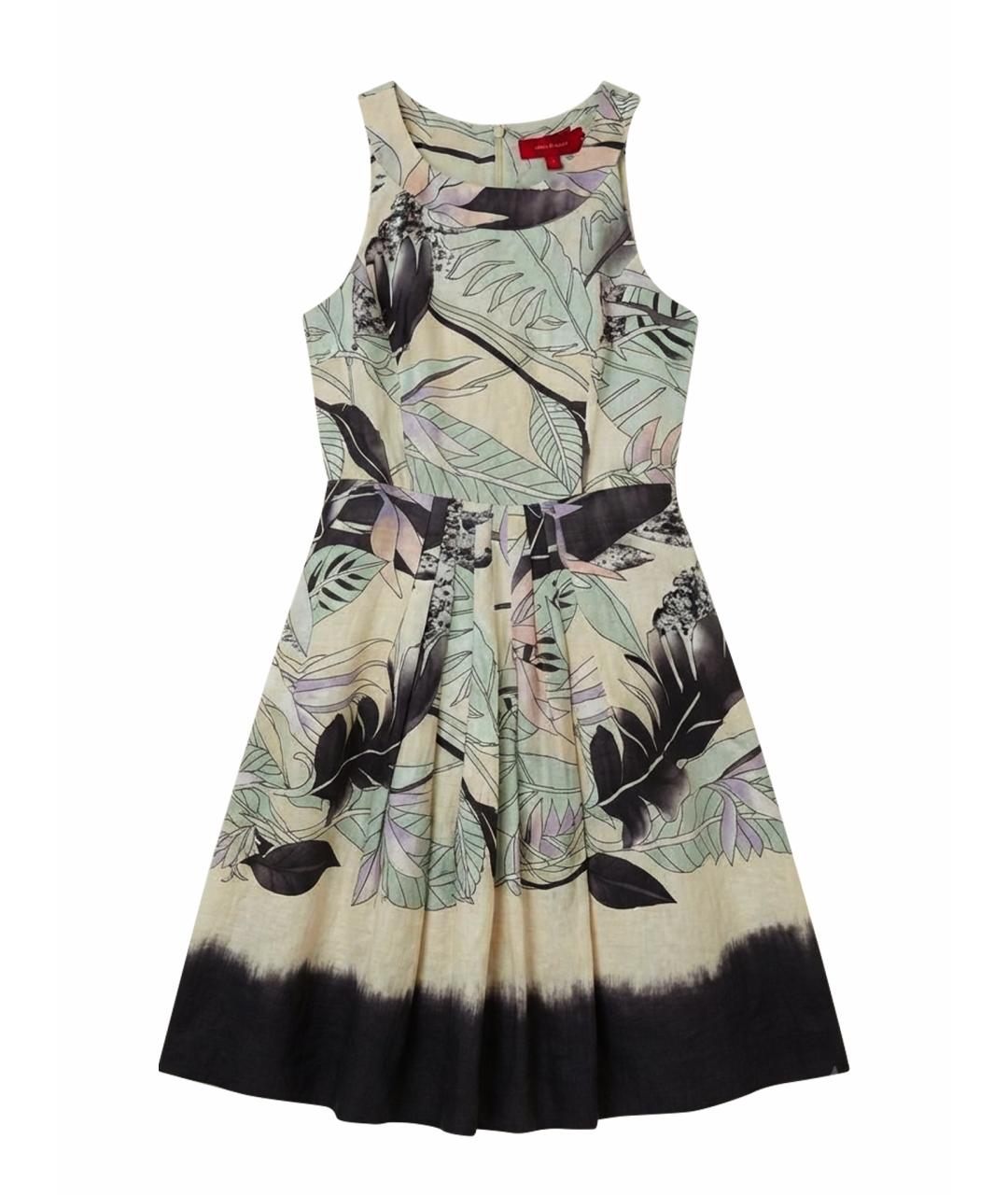 MAX MARA STUDIO Мульти льняное повседневное платье, фото 1