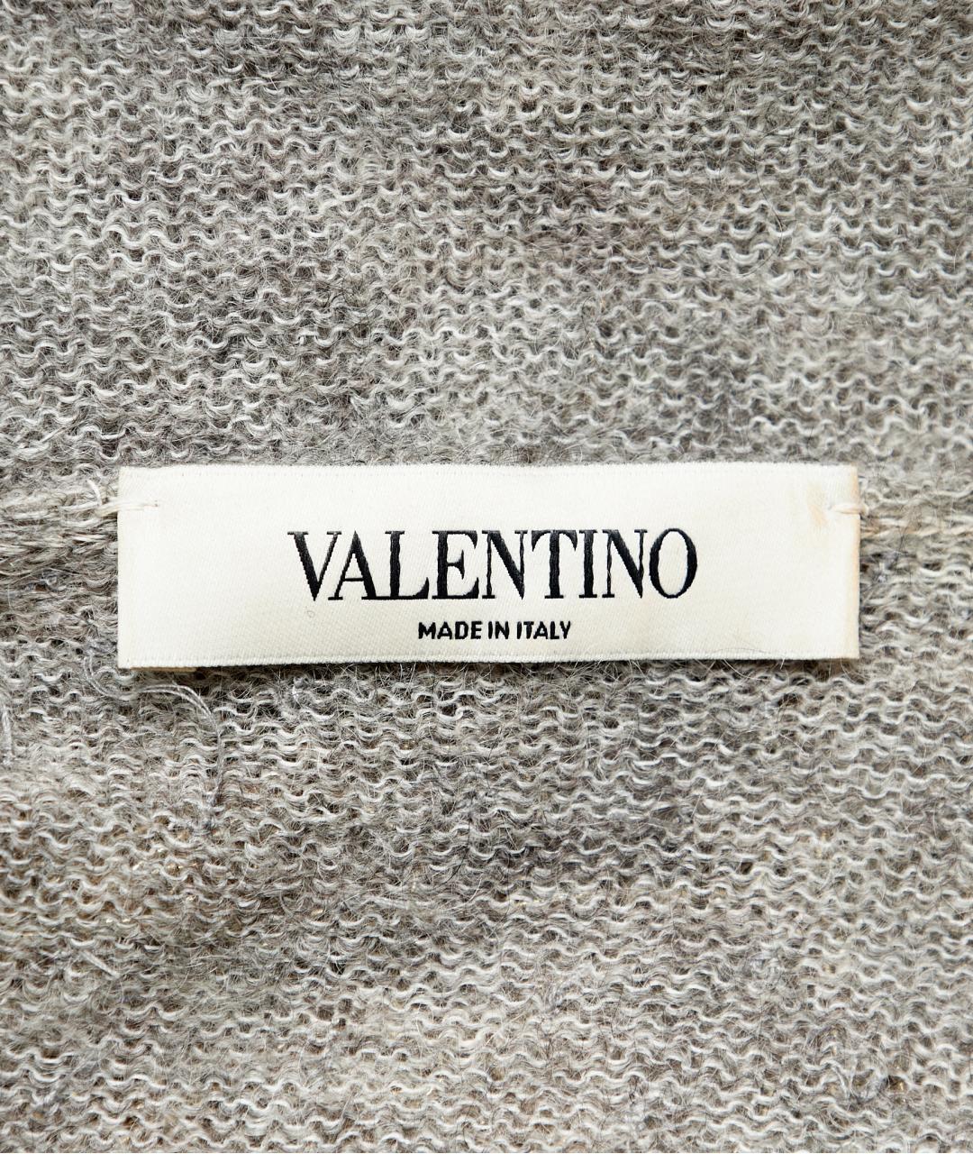 VALENTINO Серебряное шелковое вечернее платье, фото 7