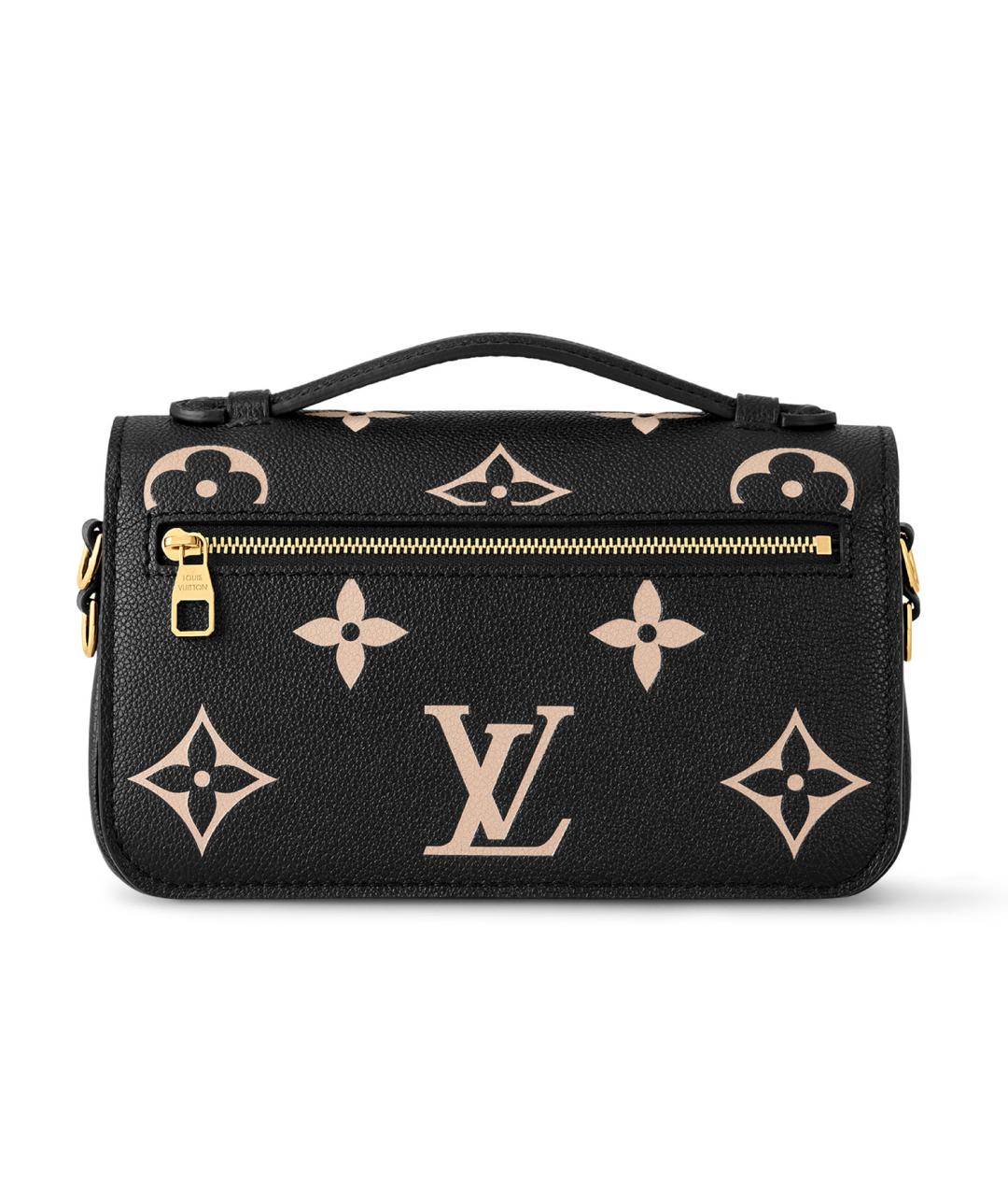 LOUIS VUITTON Черная кожаная сумка с короткими ручками, фото 2