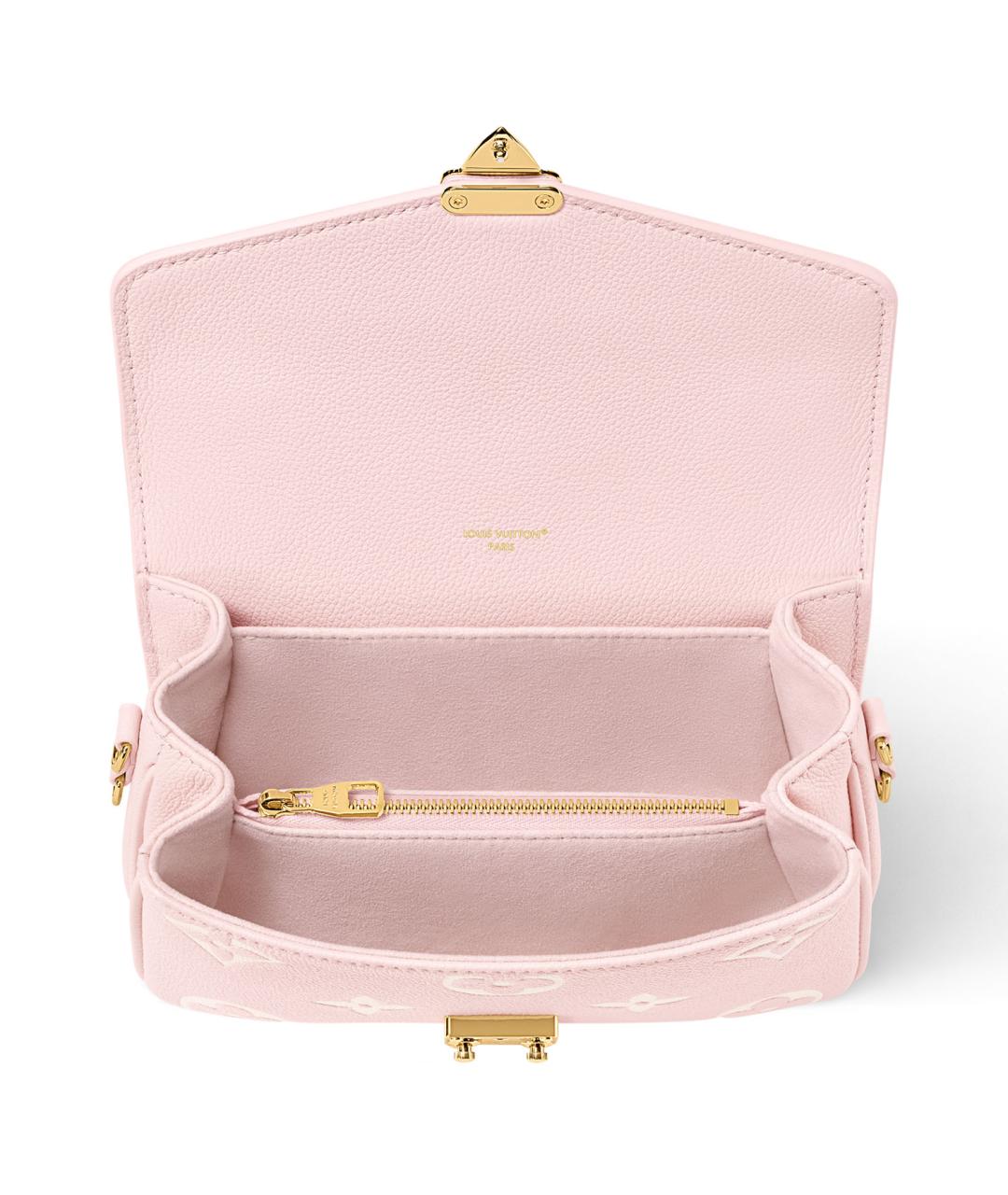 LOUIS VUITTON Розовая кожаная сумка с короткими ручками, фото 4