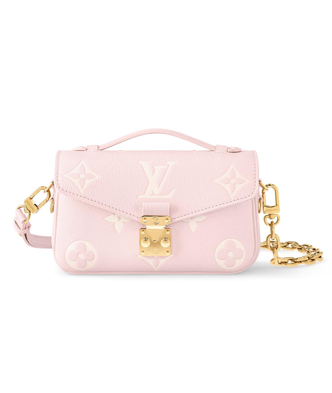 LOUIS VUITTON Розовая кожаная сумка с короткими ручками, фото 8