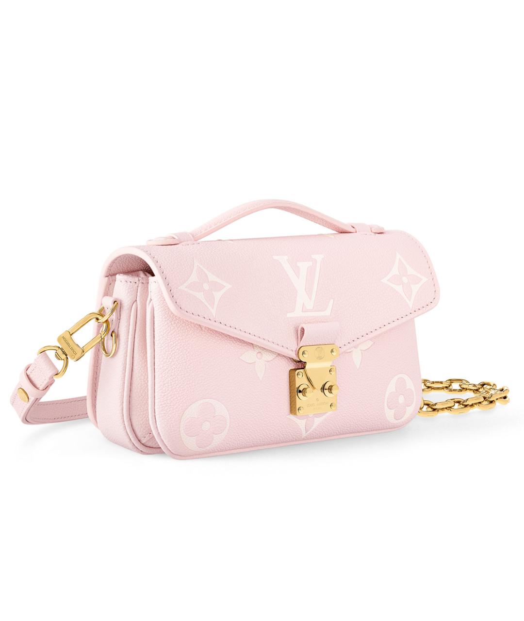 LOUIS VUITTON Розовая кожаная сумка с короткими ручками, фото 2