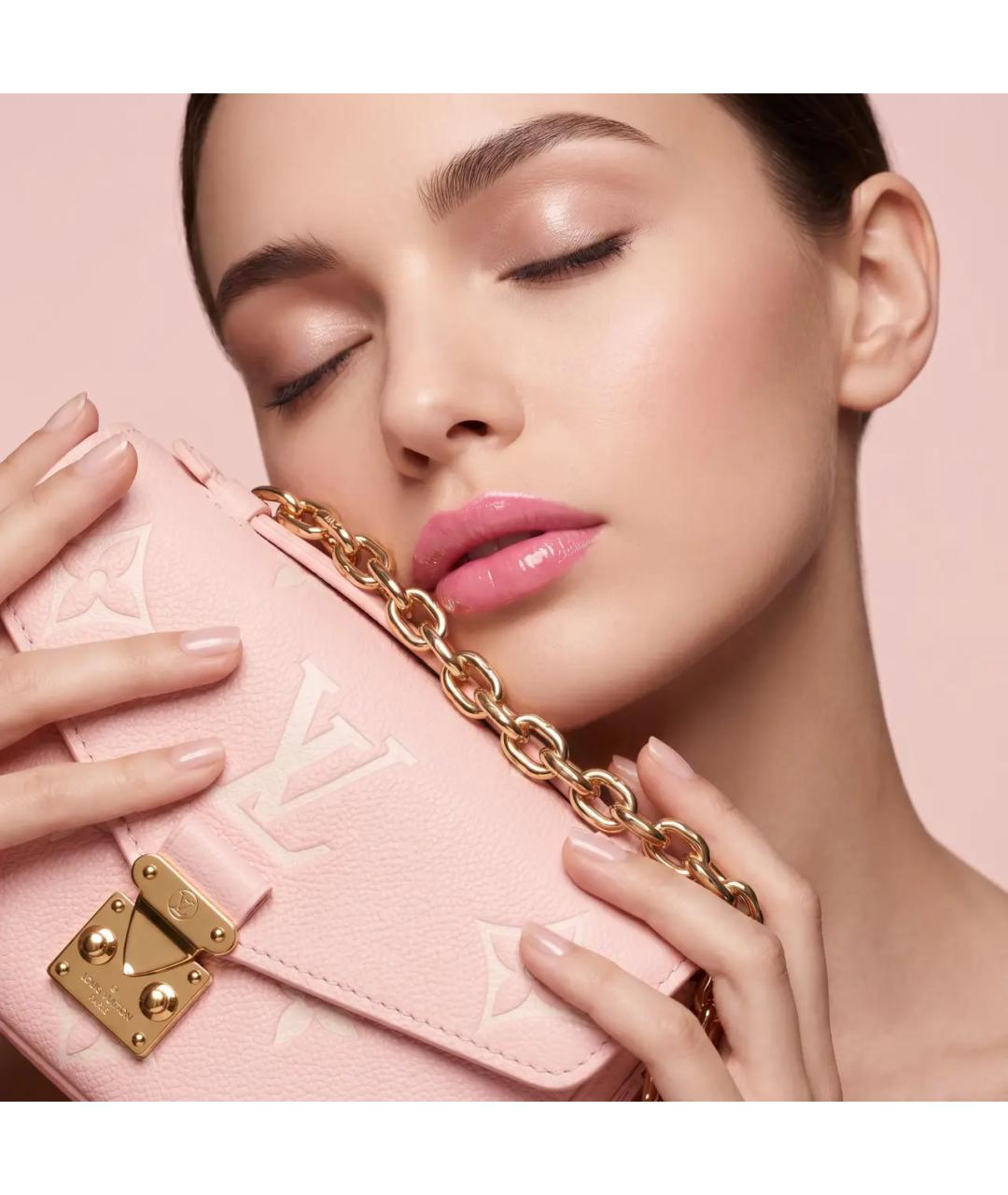 LOUIS VUITTON Розовая кожаная сумка с короткими ручками, фото 6