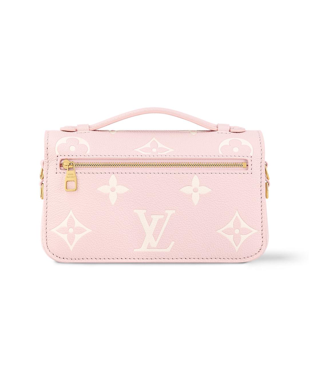 LOUIS VUITTON Розовая кожаная сумка с короткими ручками, фото 3